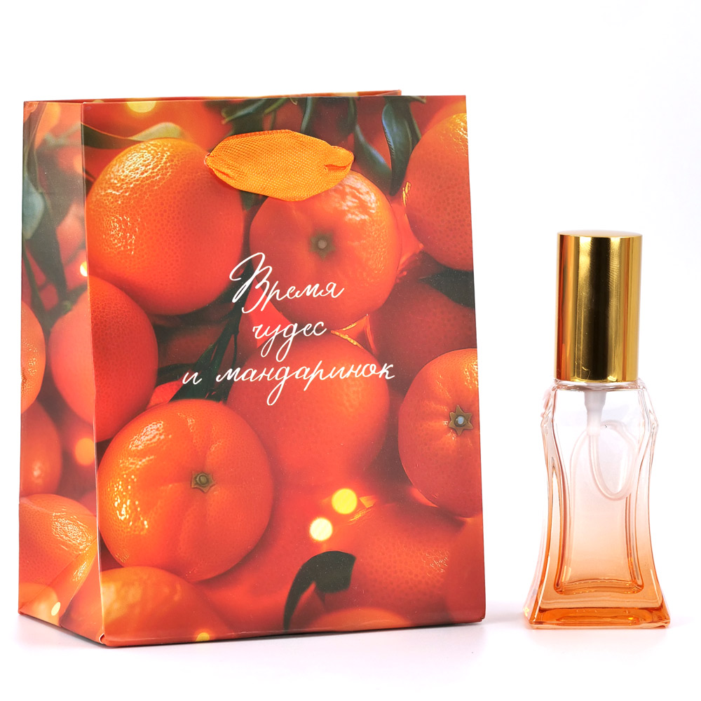 Сумка подарочная Время чудес и мандаринок 11,5*14,5*6,5   