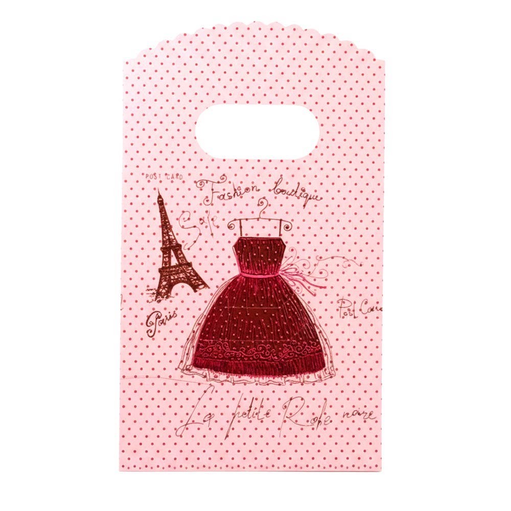 Пакет подарочный Платье и Эйфелева башня 9*15   