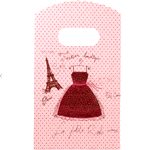 Пакет подарочный Платье и Эйфелева башня 9*15   