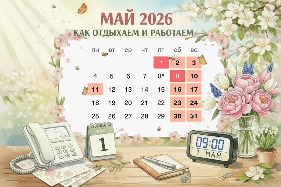 график работы в майские праздники 2026